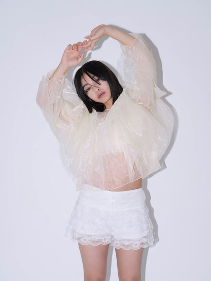 frill drill blouse